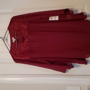 Long sleeve burgundy 2x shirt